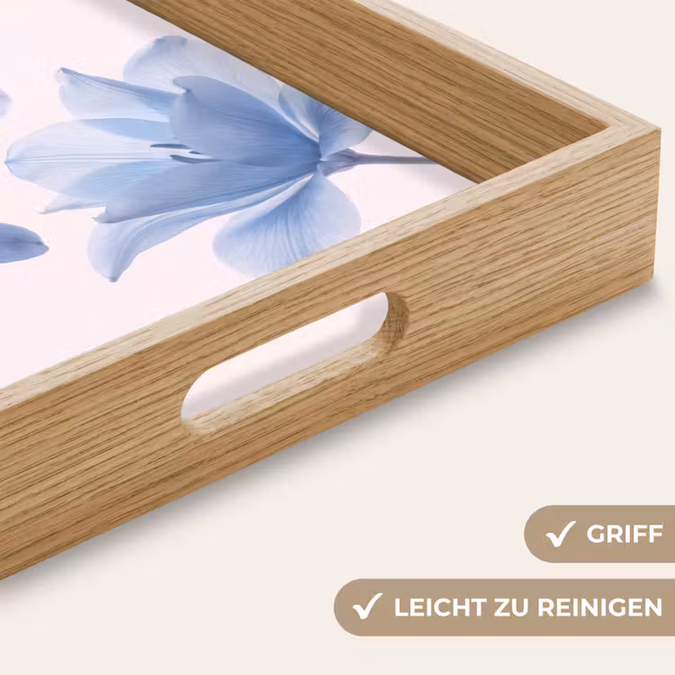 Tablett - Blumen – Transparent – Modern — 5