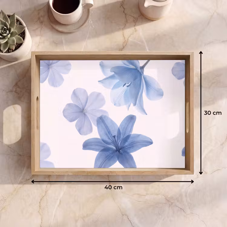 Tablett - Blumen – Transparent – Modern — 9