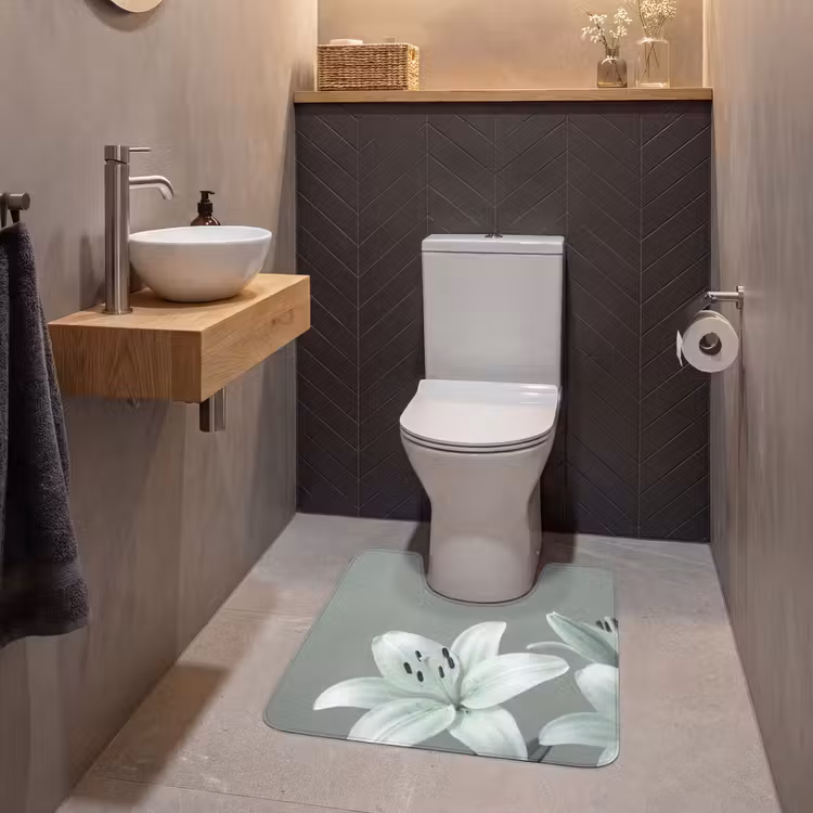 WC Vorleger - Blumen – Natur – Grün — 2