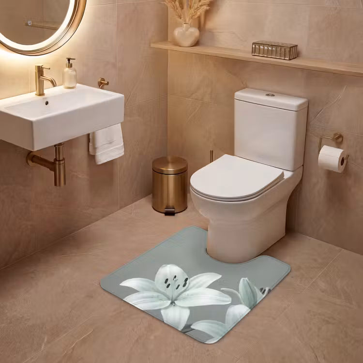 WC Vorleger - Blumen – Natur – Grün — 4