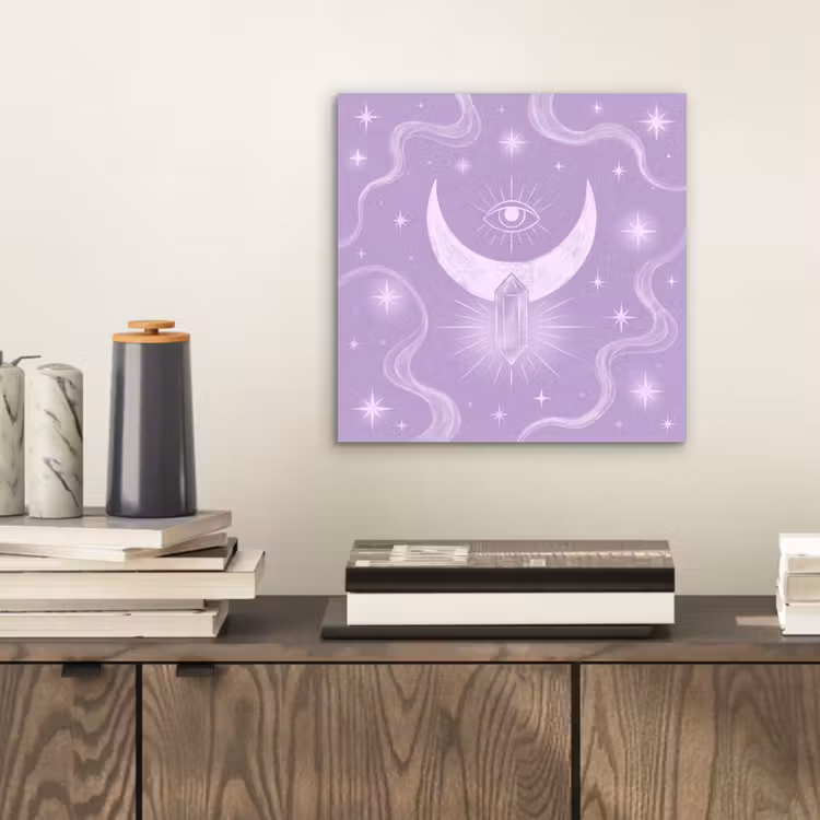 Alu-Dibond-Bild - Mond – Mystik – Lila — 2