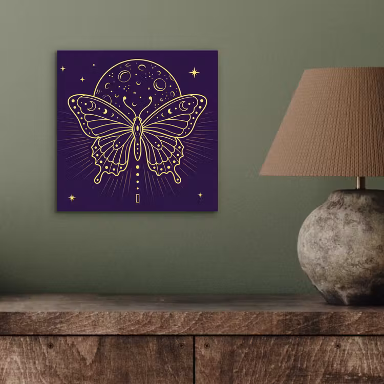 Alu-Dibond-Bild - Schmetterling – Mond – Mystik — 3
