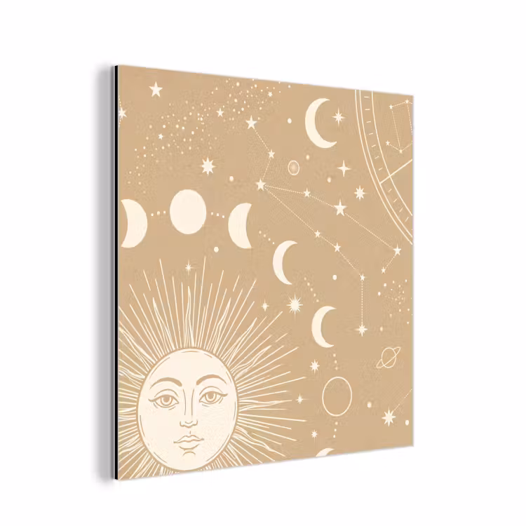 Alu-Dibond-Bild - Sonne – Mond – Sterne — 1