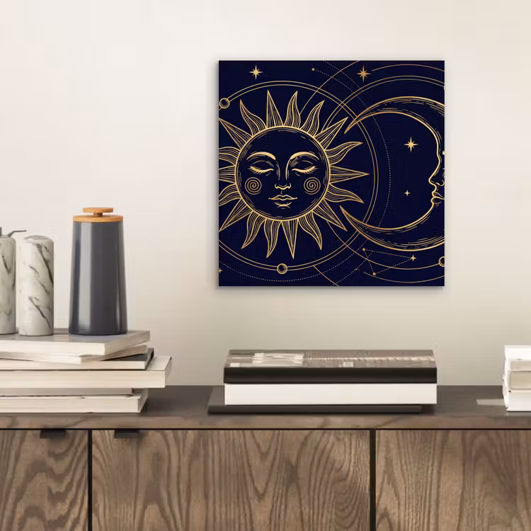 Alu-Dibond-Bild - Sonne – Mond – Astrologie — 2