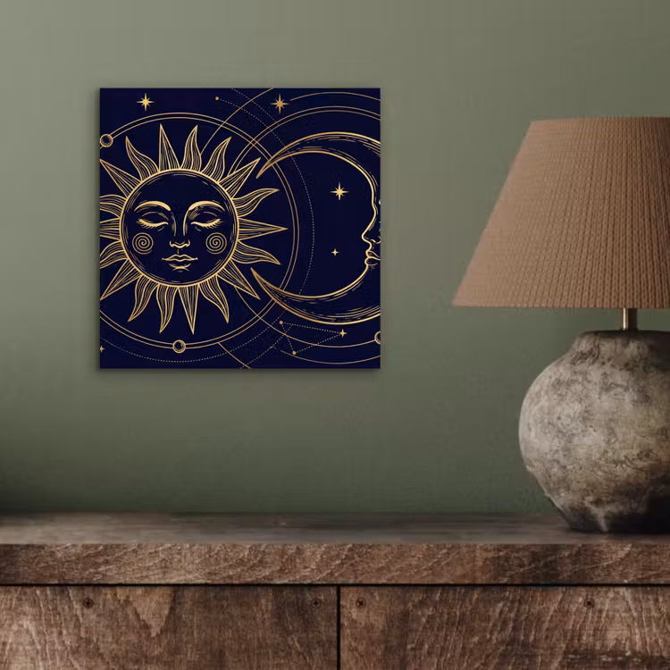 Alu-Dibond-Bild - Sonne – Mond – Astrologie — 3