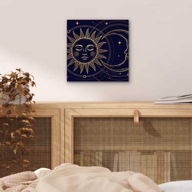 Alu-Dibond-Bild - Sonne – Mond – Astrologie — 4