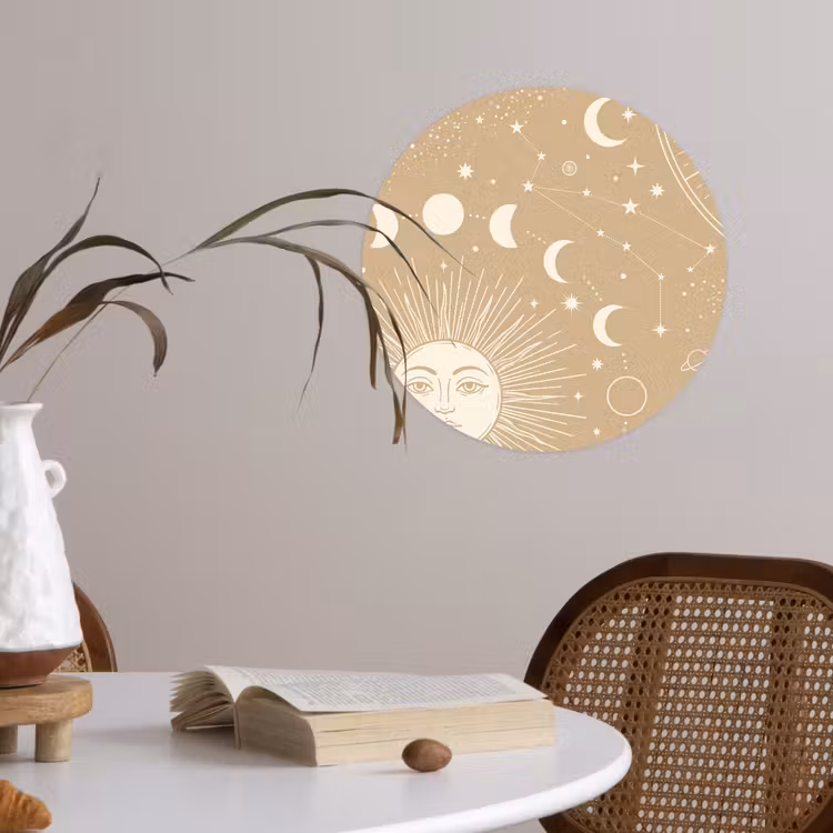 Runde Tapete - Sonne – Mond – Sterne — 4