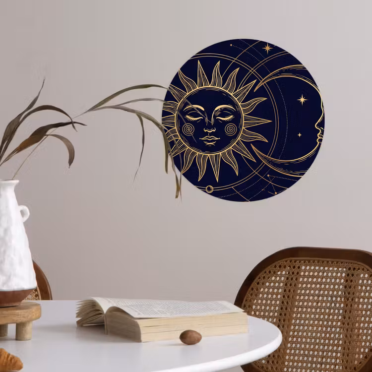 Runde Tapete - Sonne – Mond – Astrologie — 4