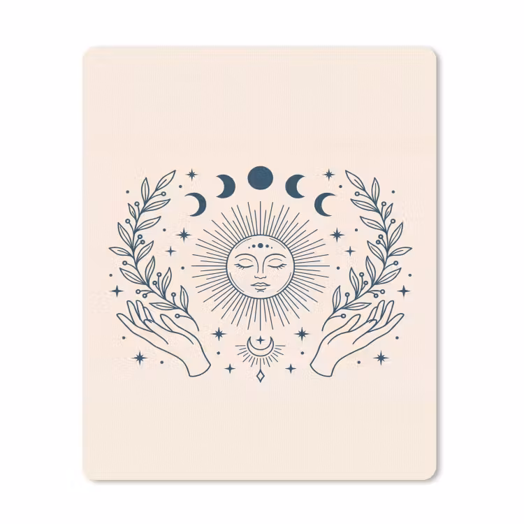 Mauspad - Sonne-Mond-Illustration — 1
