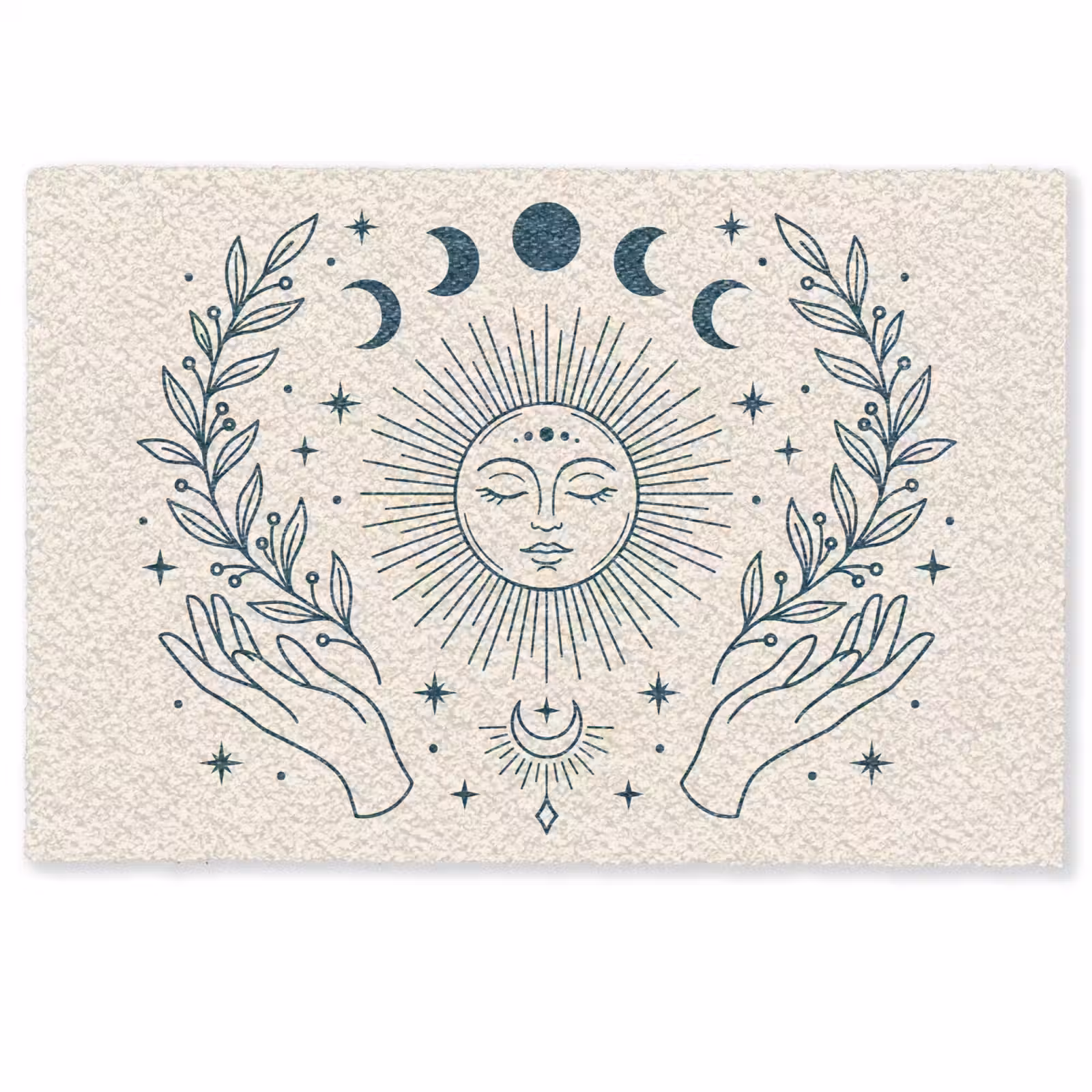Fußmatte - Sonne-Mond-Illustration — 1