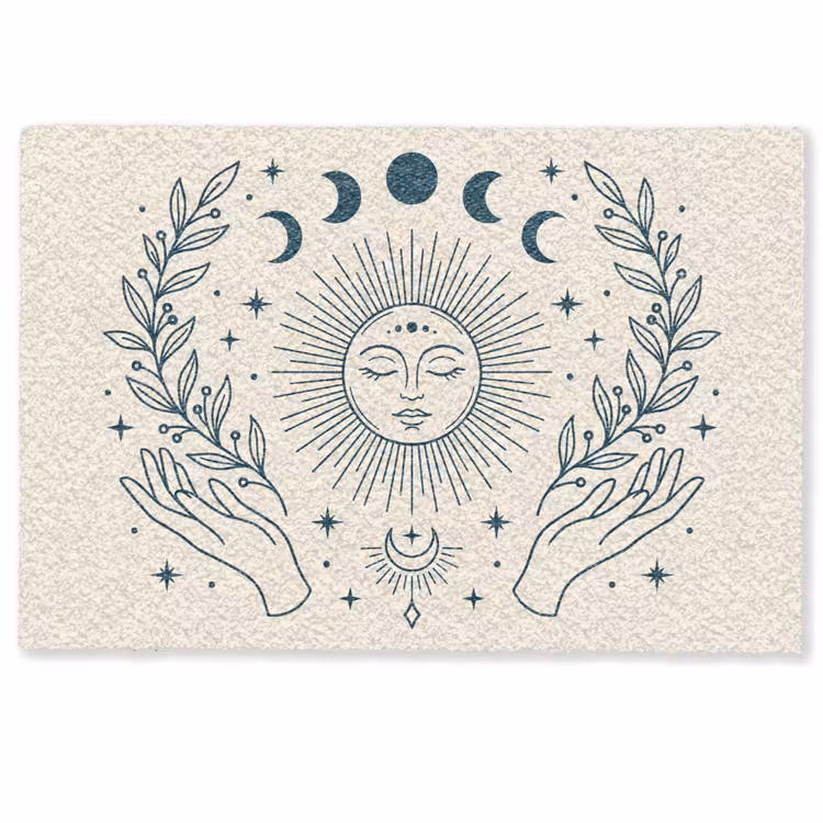 Fußmatte - Sonne-Mond-Illustration — 1