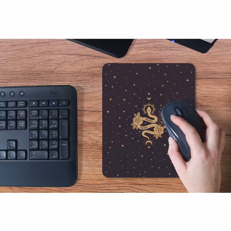 Mauspad - Schlange – Blumen – Mystik — 3