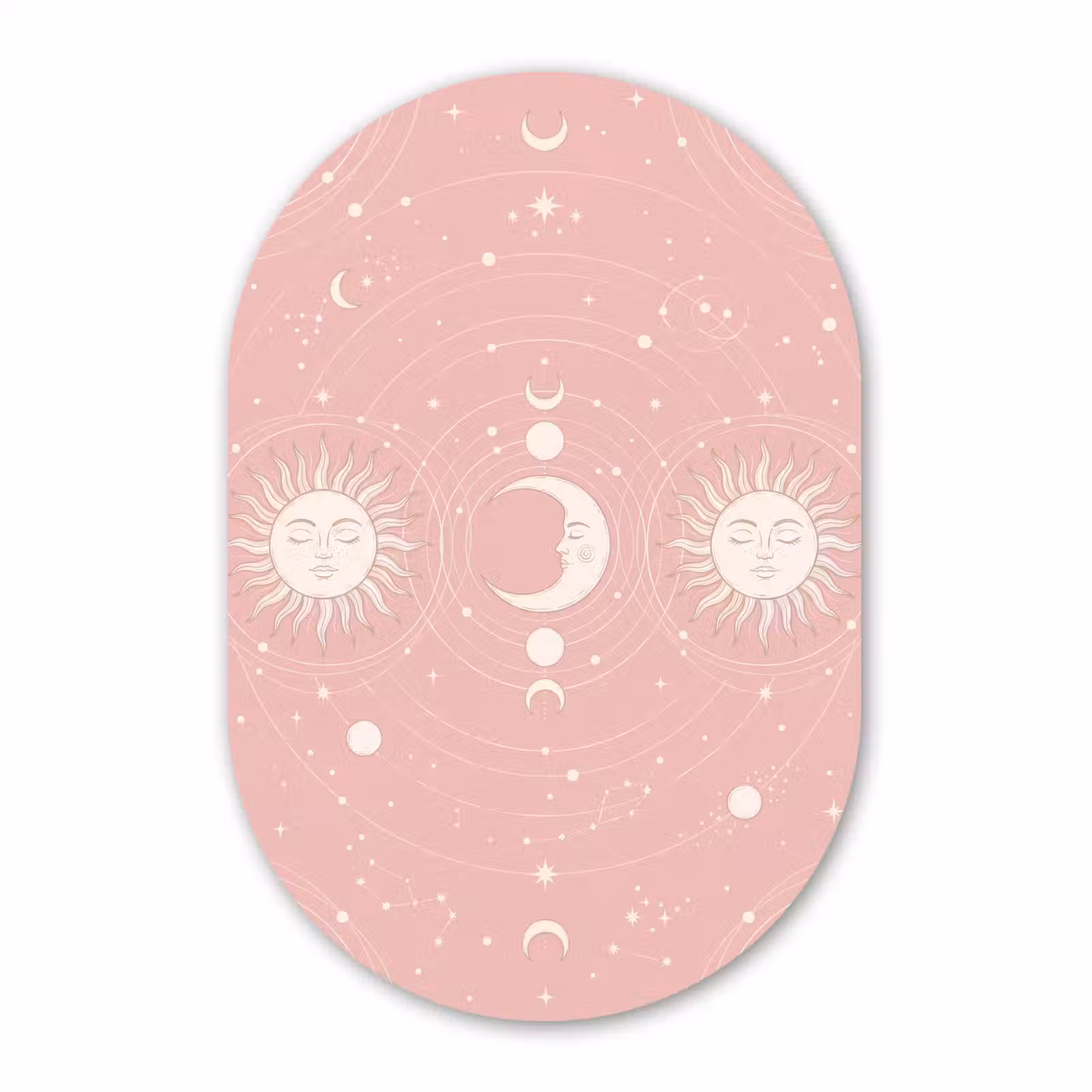 Glasbild Oval - Sonne – Sterne – Himmel — 1