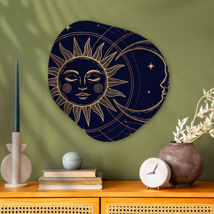 Glasbild Organische Form - Sonne – Mond – Astrologie — 2