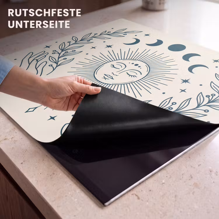 Herdabdeckplatte - Sonne-Mond-Illustration — 9