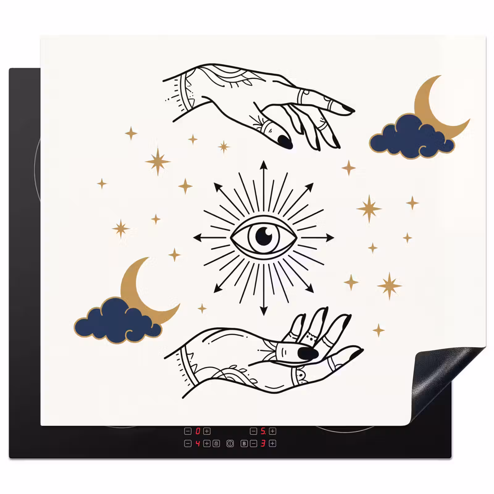 Herdabdeckplatte - Hände – Mystik – Symbole — 1