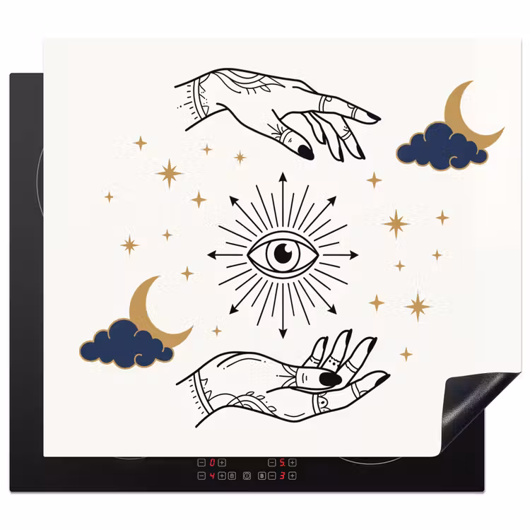 Herdabdeckplatte - Hände – Mystik – Symbole — 1