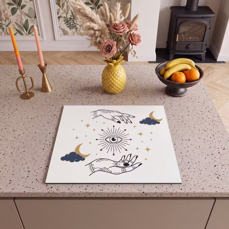 Herdabdeckplatte - Hände – Mystik – Symbole — 2