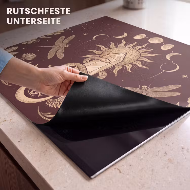 Herdabdeckplatte - Mystik – Himmel – Gold — 9