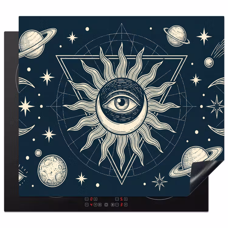 Herdabdeckplatte - Sonne, Mond, Sterne — 1