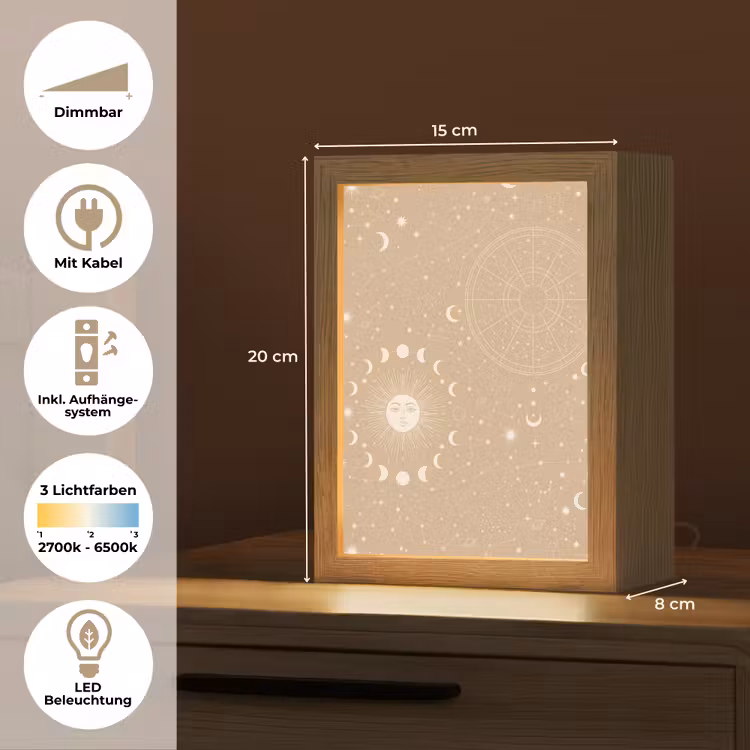 Personalisierte Lightbox - Sonne – Mond – Sterne — 6