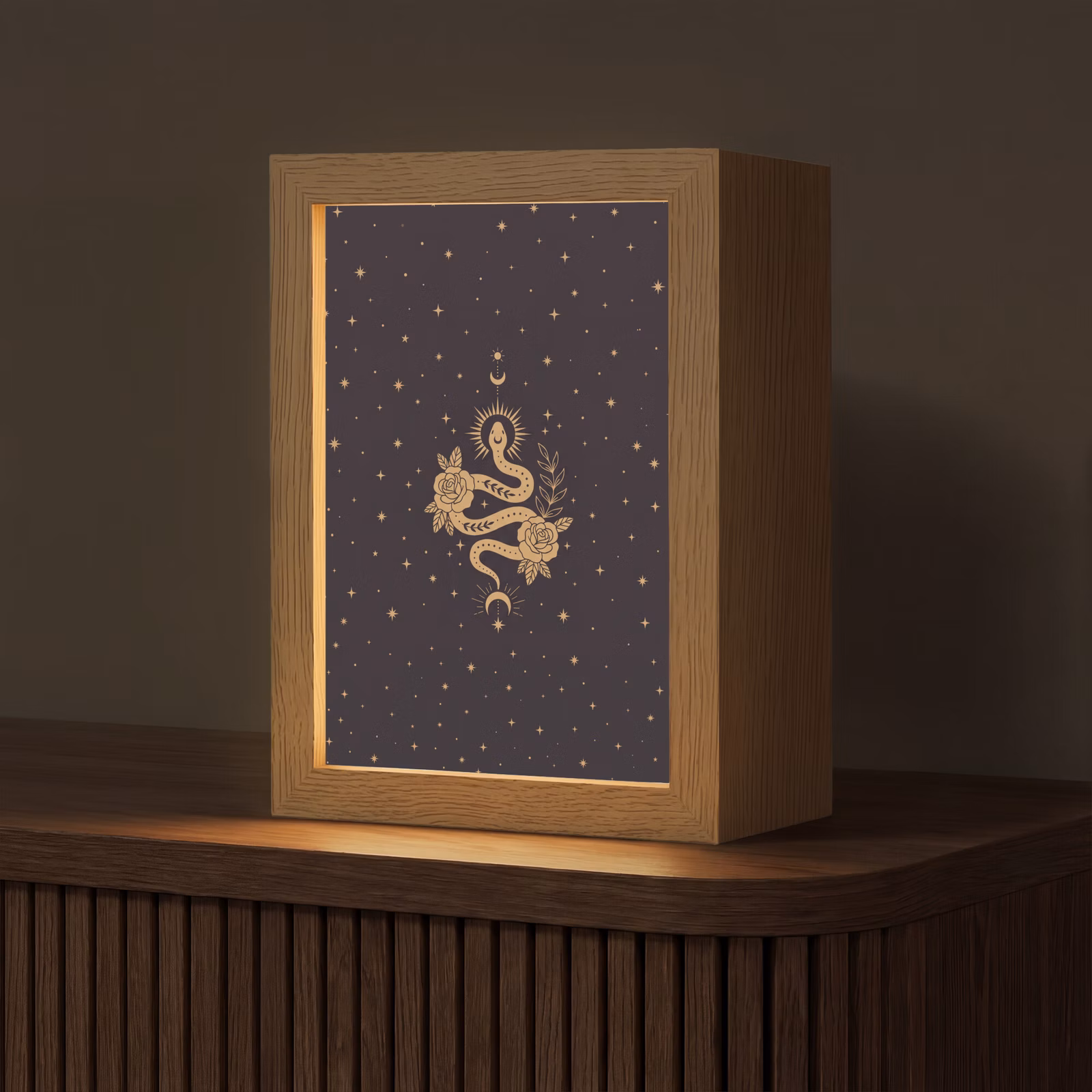 Personalisierte Lightbox - Schlange – Blumen – Mystik — 1