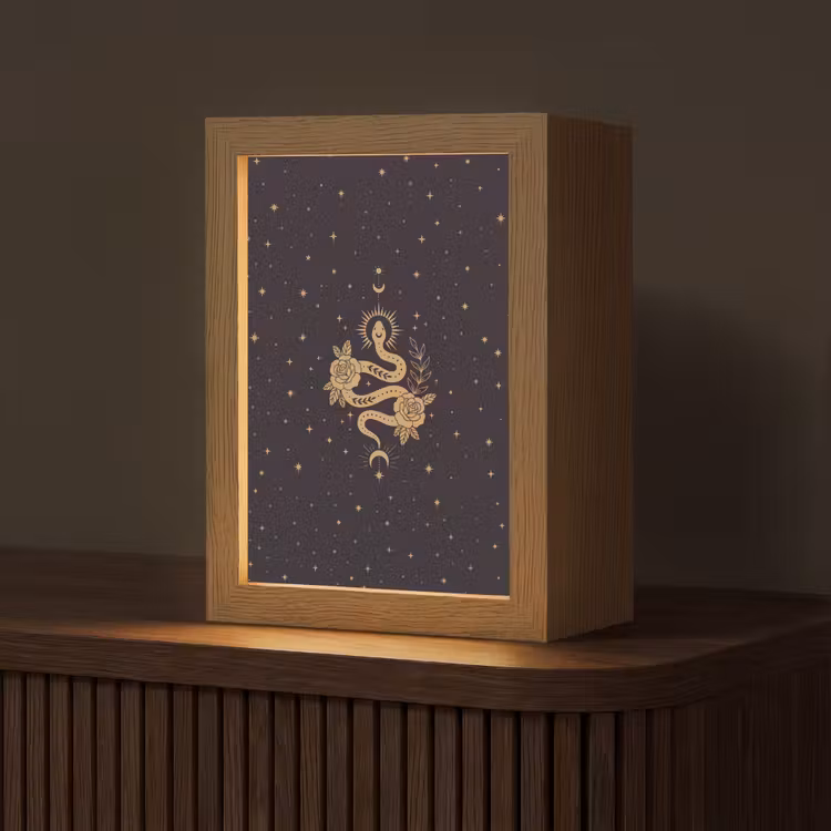 Personalisierte Lightbox - Schlange – Blumen – Mystik — 1