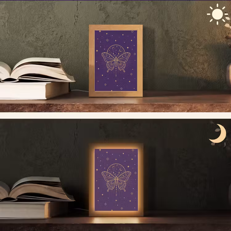 Personalisierte Lightbox - Schmetterling – Mond – Mystik — 5