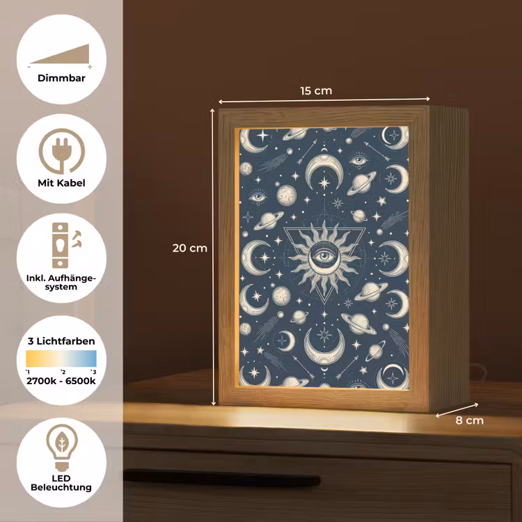 Personalisierte Lightbox - Sonne, Mond, Sterne — 6