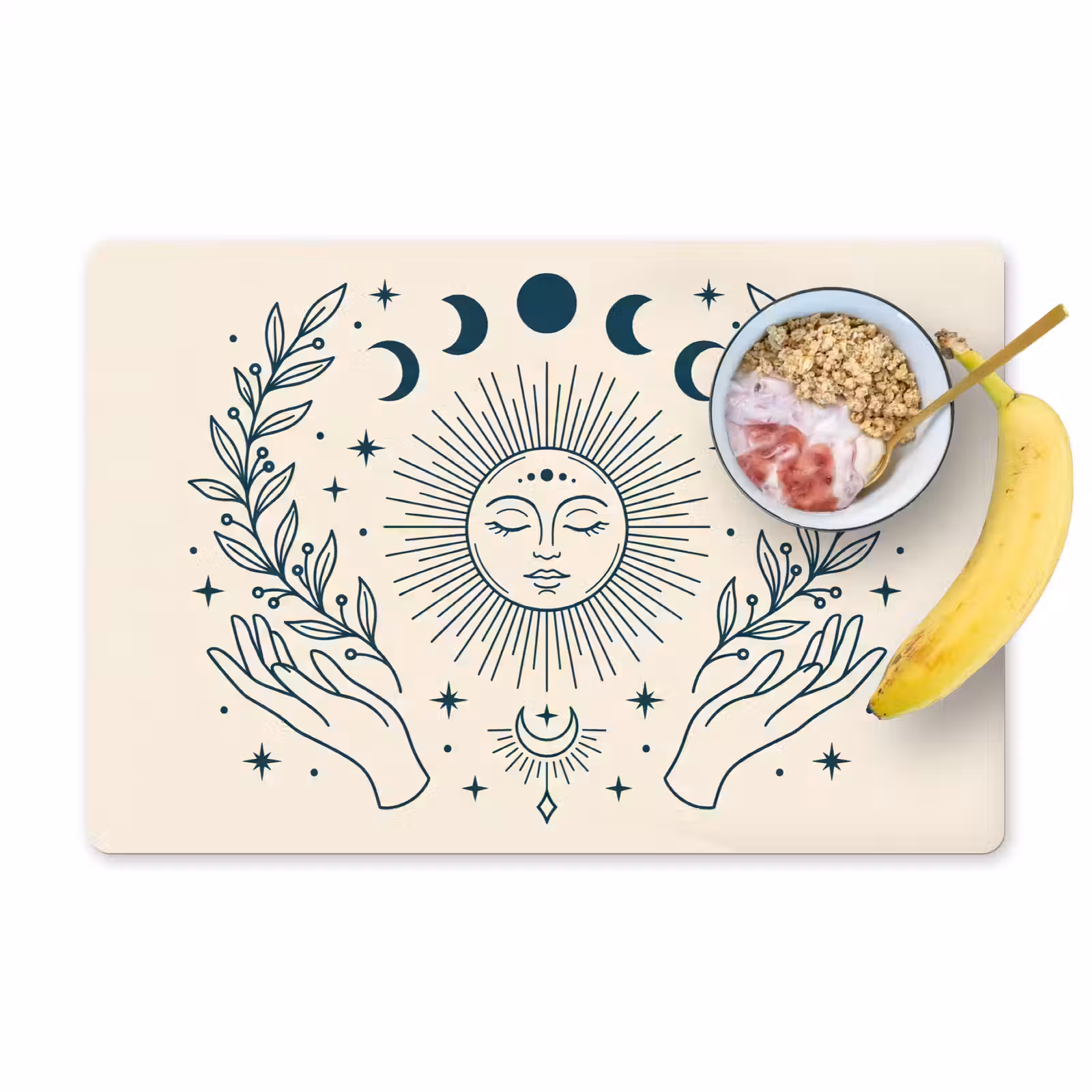 Tischset - 6 Stück - Sonne-Mond-Illustration — 1