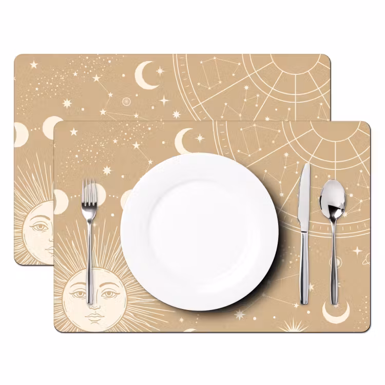 Tischset - 6 Stück - Sonne – Mond – Sterne — 2