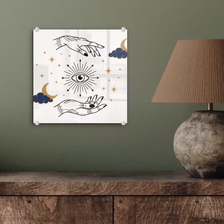 Glasbild - Hände – Mystik – Symbole — 4