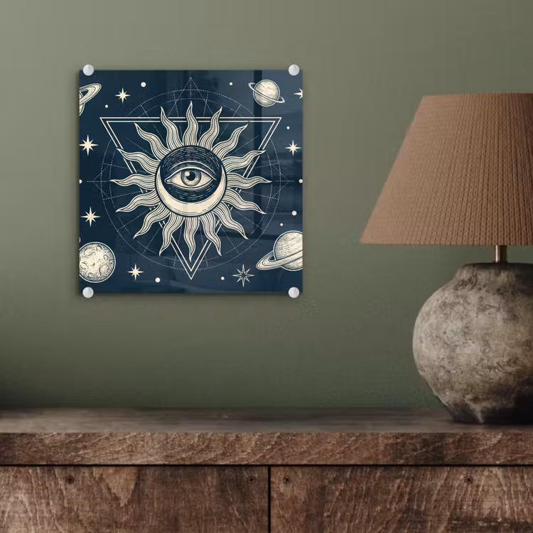 Glasbild - Sonne, Mond, Sterne — 4