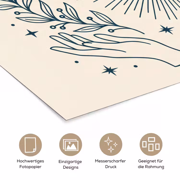 Poster - Sonne-Mond-Illustration — 5