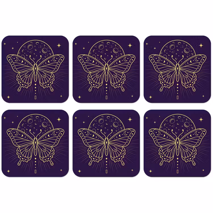 Untersetzer - Schmetterling – Mond – Mystik — 1