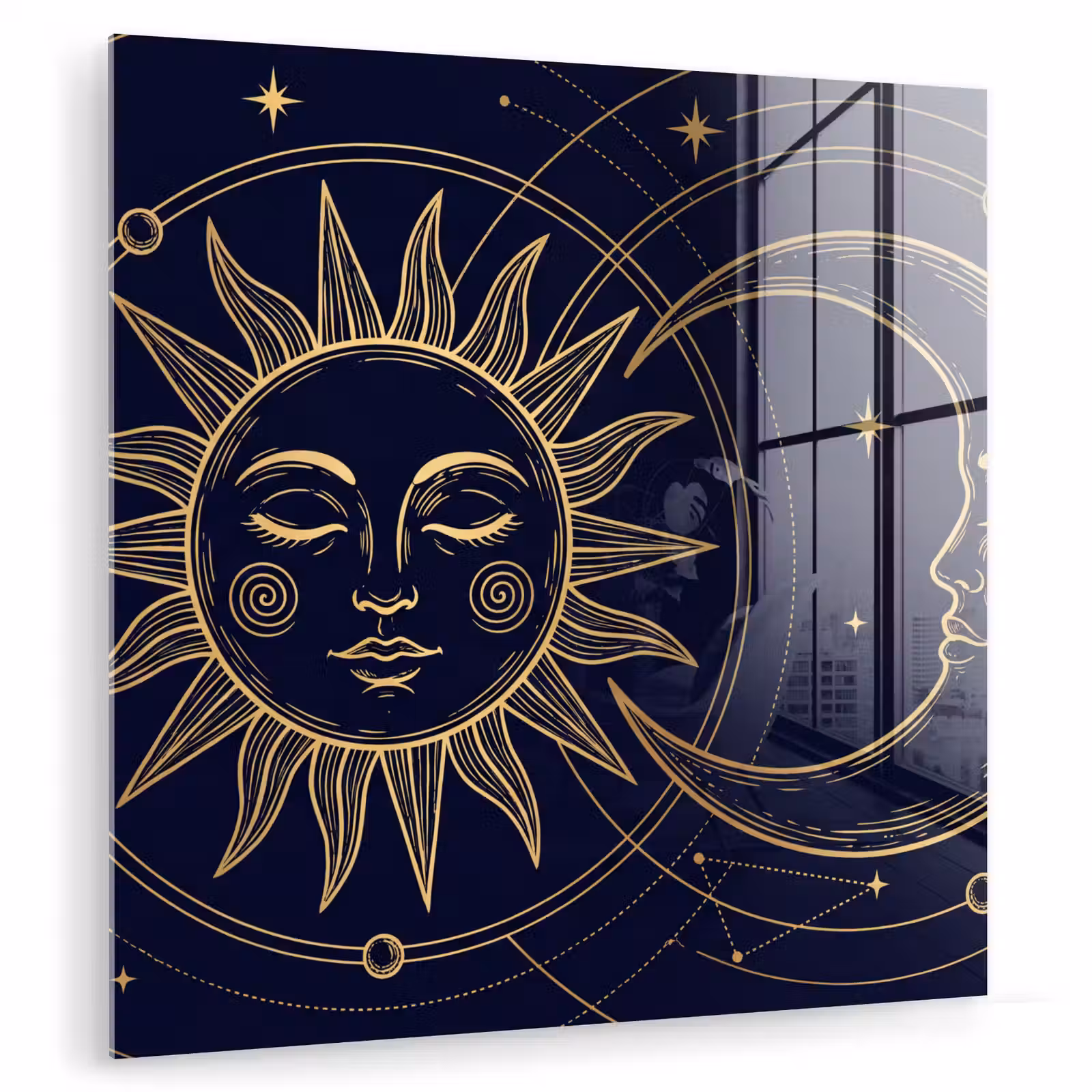 Glasbild - Sonne – Mond – Astrologie — 1