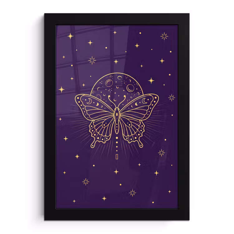 Bilder mit Rahmen - Schmetterling – Mond – Mystik — 1