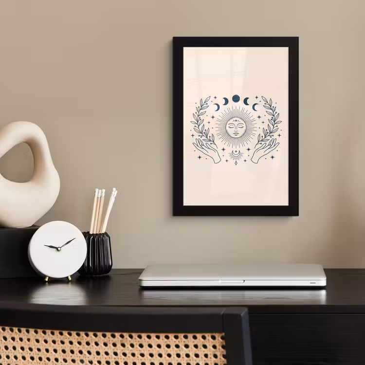 Bilder mit Rahmen - Sonne-Mond-Illustration — 2