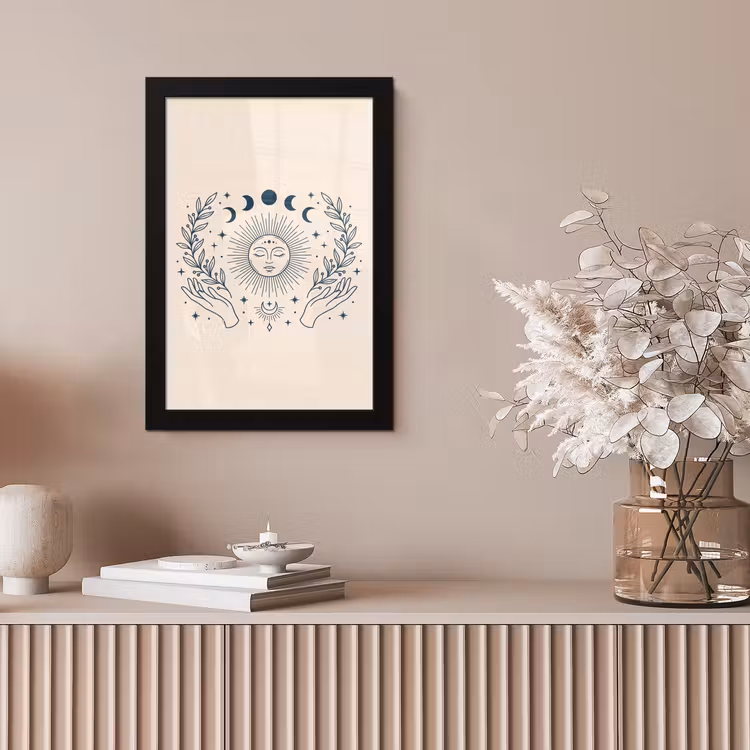 Bilder mit Rahmen - Sonne-Mond-Illustration — 4