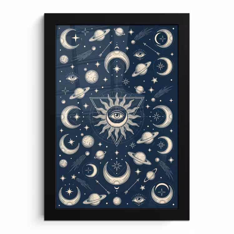 Bilder mit Rahmen - Sonne, Mond, Sterne — 1