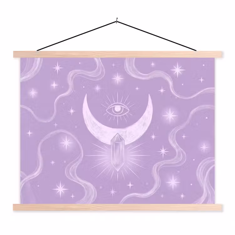 Stoffbild - Mond – Mystik – Lila — 1