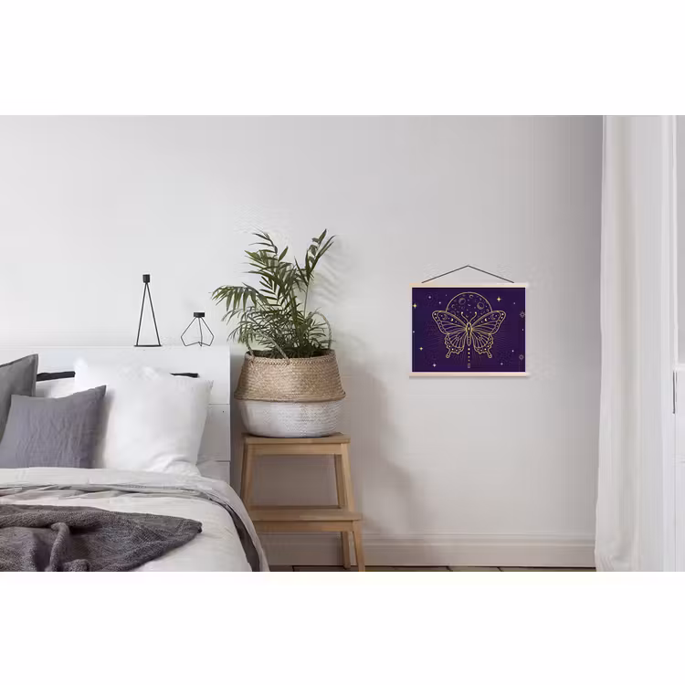 Stoffbild - Schmetterling – Mond – Mystik — 3