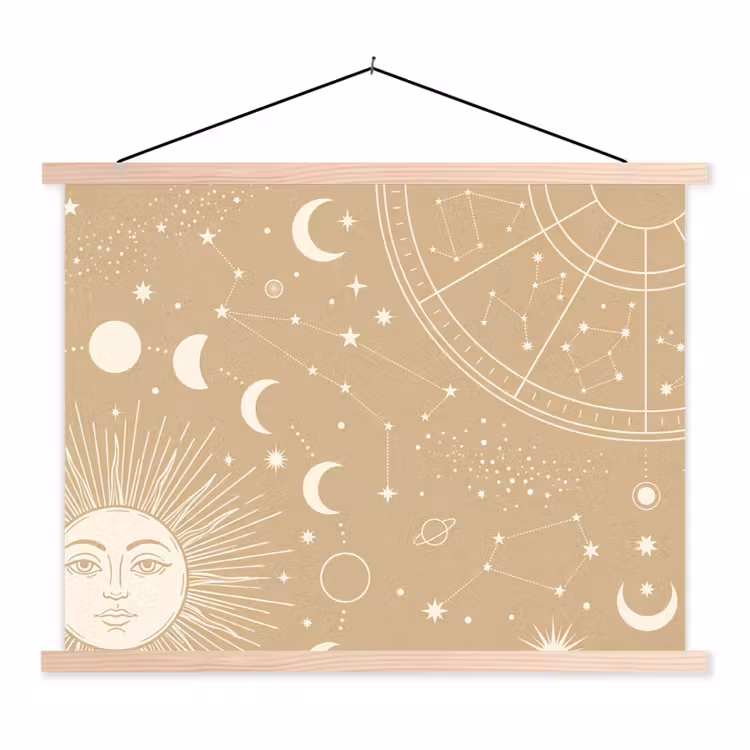 Stoffbild - Sonne – Mond – Sterne — 1