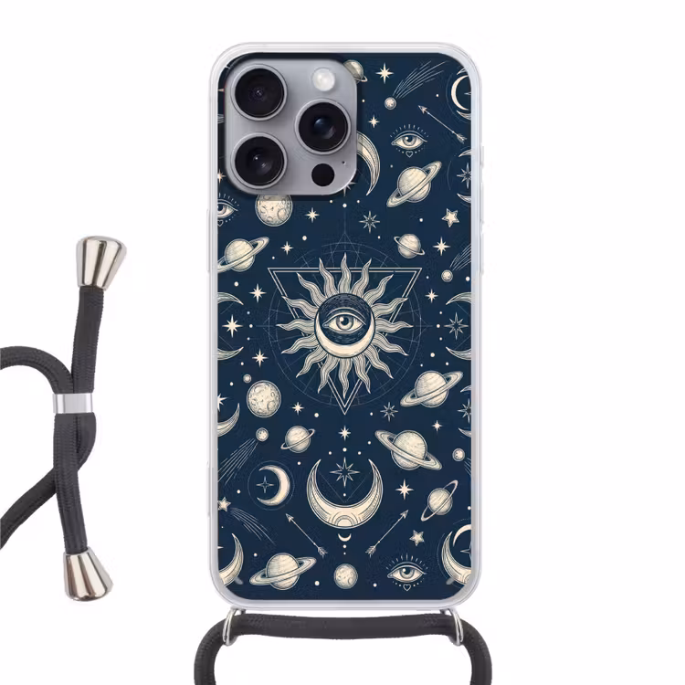 Handyhülle mit Band - Sonne, Mond, Sterne — 1