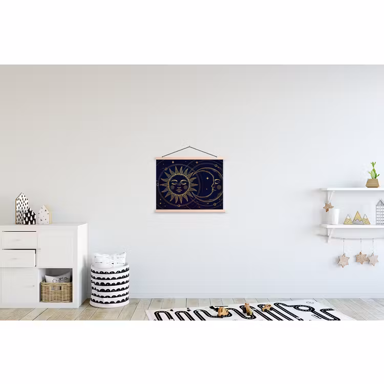 Stoffbild - Sonne – Mond – Astrologie — 2