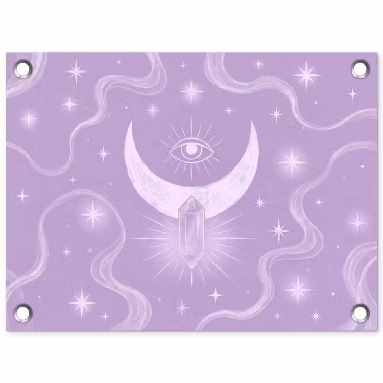 Gartenposter - Mond – Mystik – Lila — 1