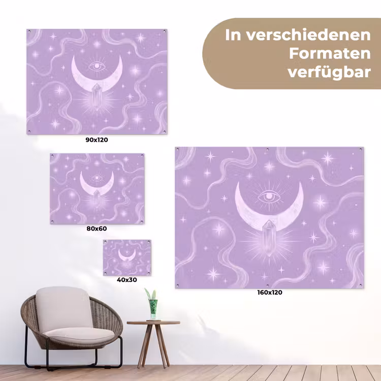 Gartenposter - Mond – Mystik – Lila — 6