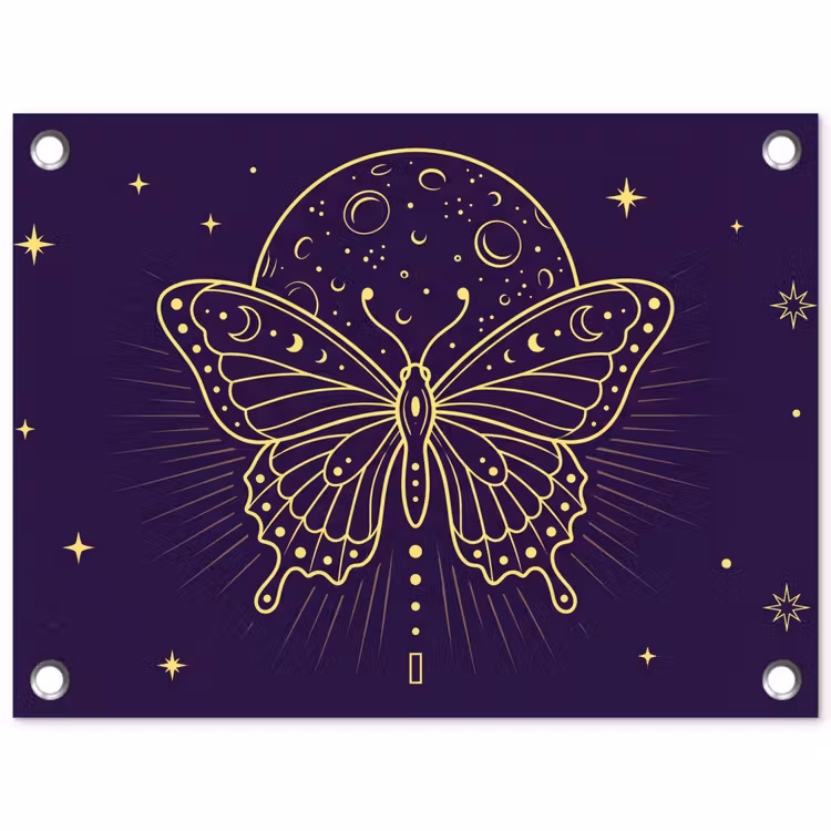 Gartenposter - Schmetterling – Mond – Mystik — 1