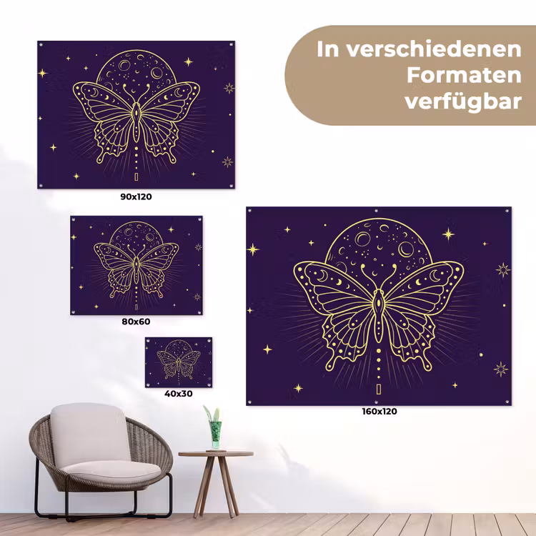 Gartenposter - Schmetterling – Mond – Mystik — 6