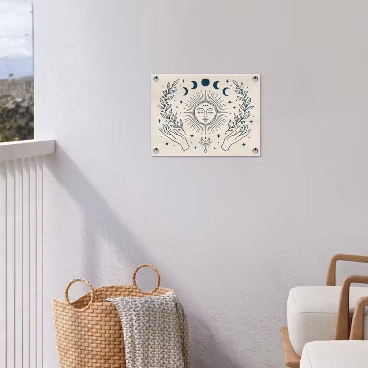 Gartenposter - Sonne-Mond-Illustration — 5